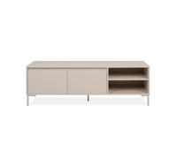 Calicosy Meuble TV NERIO avec 2 portes et 2 niches, couleur cachemire, 150 cm de large