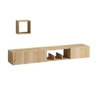 Calicosy Meuble TV Avior Saphir Chêne 180 x 25 x 32 cm