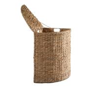 CALICOSY - Panier à Linge d'Angle en Jacinthe d'Eau - H66 cm - Bois clair