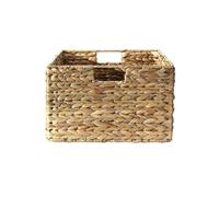 CALICOSY - Panier en jacinthe d'eau armature métal - hauteur 17 cm - Beige