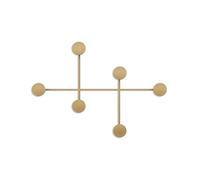 CALICOSY - Porte manteaux mural 6 patères en métal H60 cm - DAMA - Doré
