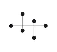 CALICOSY - Porte manteaux mural 6 patères en métal H60 cm - DAMA - Noir