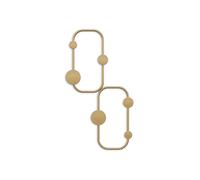 CALICOSY - Porte manteaux mural design organique avec 5 patères en métal noir H48 cm - LADYBUG - Doré