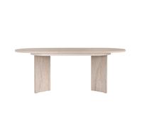 CALICOSY - Table à manger extensible ovale de 160 à 200 cm - LOU - Travertin