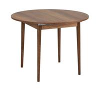 CALICOSY - Table à manger ronde extensible de 100 à 131 cm - KLARA - Noyer