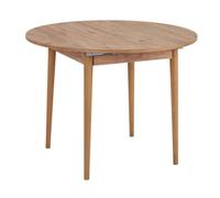 CALICOSY - Table à manger ronde extensible de 100 à 131 cm - KLARA - Pin atlantique