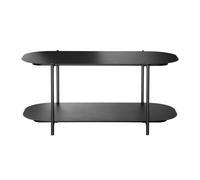 Calicosy Table Basse à Deux Niveaux en métal Noir L100 cm - Sasha