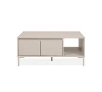 Calicosy Table basse avec 2 portes et 1 niche, couleur cachemire, longueur 100 cm - NERIO