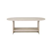 CALICOSY - Table basse avec deux plateaux L110 cm - ASTER - Travertin