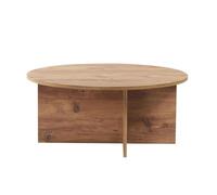 Calicosy Table basse avec plateau arrondi, longueur 90 cm - SOLEIL