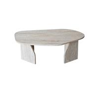 Calicosy Table basse avec plateau de forme organique et pieds larges, 100 cm de long - ROCK