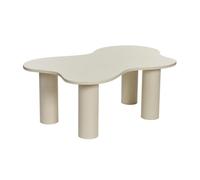 CALICOSY - Table basse avec plateau forme organique crème BLOOM - Blanc
