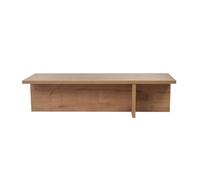 Calicosy Table basse avec plateau rectangulaire et base asymétrique, longueur 120 cm - HARBOR