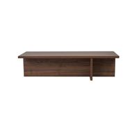 CALICOSY - Table basse avec plateau rectangulaire et pied asymétrique L120 cm - HARBOR - Noyer