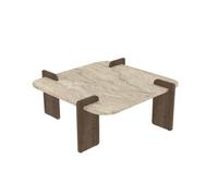 Calicosy Table basse carrée avec bords arrondis, longueur 90 cm, ORIGINE