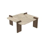 Calicosy Table basse carrée avec bords arrondis, longueur 90 cm, ORIGINE