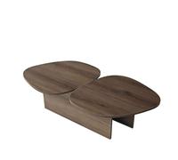 Calicosy Table basse CELESTE à deux niveaux de forme organique, 125 cm de long