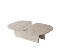 Calicosy Table basse CELESTE à deux niveaux de forme organique, 125 cm de long