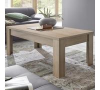 Calicosy Table Basse - Fabrication Italienne - en Panneaux de Particules Décor Chêne Clair- pour Salon - L122 x l45 x H65 cm