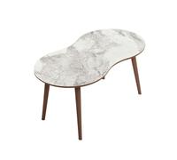 Calicosy Table Basse Noctis Effet marbre Blanc, Longueur 99 cm
