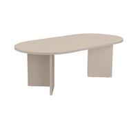 Calicosy - Table Basse Ovale - Panneaux de Particules Mélaminés - Coloris Cachemire - Collection Iris - Salon - L 119 x P 60 x H 39,8 cm