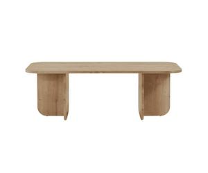 CALICOSY - Table basse rectangulaire avec plateau aux bords arrondis L120 cm - BECAJ - Chêne saphir