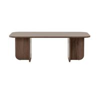 CALICOSY - Table basse rectangulaire avec plateau aux bords arrondis L120 cm - BECAJ - Noyer