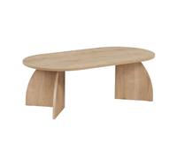 Calicosy Table basse SELENE avec plateau ovale et pieds incurvés, longueur 120 cm