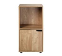 CALICOSY - Table de chevet 2 cases décor bois 1 porte - Modu - Bois