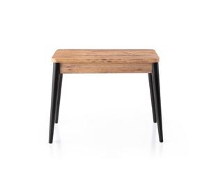 CALICOSY - Table extensible de 100 à 120 cm décor pin atlantique et noir - DOLUNAY - 15715133 - Bois clair