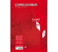 Caligraphe - Calligraphe 7000 - 2616 - Copies doubles non perforées - 200 pages petits carreaux - Format A4 - 70 g