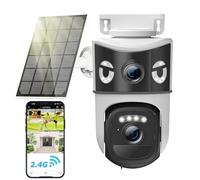 Calike 2K Caméra Surveillance WiFi Extérieure sans Fil,Caméra Solaire avec Panneau,Vision Nocturne Couleur,PTZ,Audio Bidirectionnel,Cloud