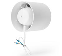 calimaero® Ventilateur extracteur INLINE 100 mm, ventilateur en ligne avec obturateur anti-retour 10,2 cm, ventilateur extracteur de salle de bain, tente de culture, ventilateur de conduit d'appoint,