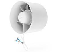 calimaero® Ventilateur extracteur INLINE 150 mm, ventilateur en ligne avec obturateur anti-retour 15,2 cm, ventilateur extracteur de salle de bain, tente de culture, ventilateur de conduit d'appoint,