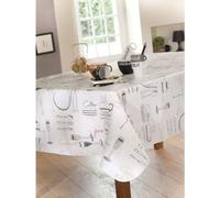 Calitex Menu Nappe en Toile Cirée Ronde PVC Noir 140 x 140 cm