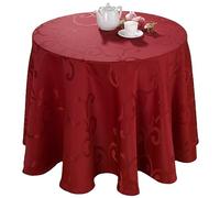 CALITEX Nappe damassé Madigan Cerise Ovale 170x240 cm
