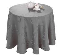 CALITEX Nappe damassé Madigan Gris Ovale 170x240 cm