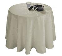 CALITEX Nappe damassé Madigan Sable Ronde 170 cm
