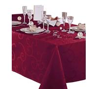 Calitex Nappe Damassée Enduite Madigan Cerise Rectangulaire 140x200