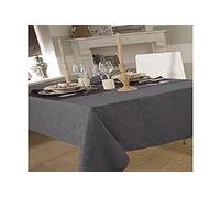 CALITEX Nappe en Tissu 150x300 cm Ombra damassé Gris Fonce