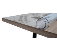 CALITEX Nappe Film de Table Transparent 1.0mm PVC Imperméable et Lavable Coupé à la Taille souhaitée Largeur 140cm (140x250)