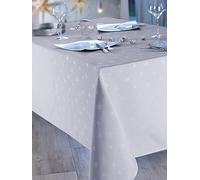 CALITEX Nappe Jacquard Festive Foléa Argent 150x300 cm