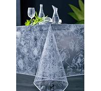 CALITEX Nappe translucide Peonia, Blanc, Ronde 140 cm