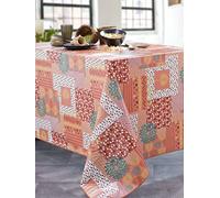 CALITEX Toile cirée Palm Ethnic, Orange, Ronde 140 cm