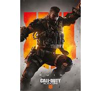 Call of Duty Black Ops 4 Ruin Games Shooter Poster 61 x 91,5 cm + 2 barres d'affiche en plastique 62 cm Noir