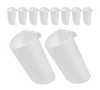 CALLARON 10 Pièces Panier Suspendu pour Chariot Utilitaire, Mini Seau de Rangement en Plastique Blanc, Gain de Place, pour Salle de Bain et Salle de Classe, Style Moderne