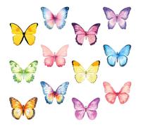 CALLARON 12 Pièces Blocs-notes Adhésifs Créatifs en Papier Autocollants Fleurs Aquarelle pour Agenda et Listes, Portables et Décoratifs 20 Feuilles par Carnet