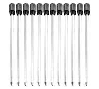 CALLARON 12 Pièces Recharge Encre Fluide Compatible pour en Métal Stylo à Bille Noir 7cm et Pointe Fine pour Écriture Précise Cross Papier