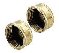 CALLARON 2 Pièces Bouchon D'extrémité de Tuyau D'arrosage 3/4 Pouces en Laiton, Raccord Femelle à Visser Facilement, pour Jardin Extérieur et Robinet d'eau
