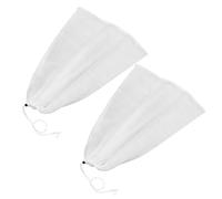 CALLARON 2 Pièces Housse pour Plantes en Pot Cache-Pot à Cordon Anti-Gel en Tissu Non Tissé Blanc, pour Hiver, Protection Anti-Gel, Facile à Transporter, Résistant à l'usure, Filtration